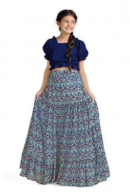 INVALID DATA Girl's Crepe Fashion Dream Traditional Readymade Lehenga Choli Set