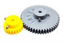INVENTO 1pcs 3D Printed Plastic Spur Gear 22 Teeth + 50 Teeth, 1.5 Module, 10mm Width, 6mm hole for DIY Projects...