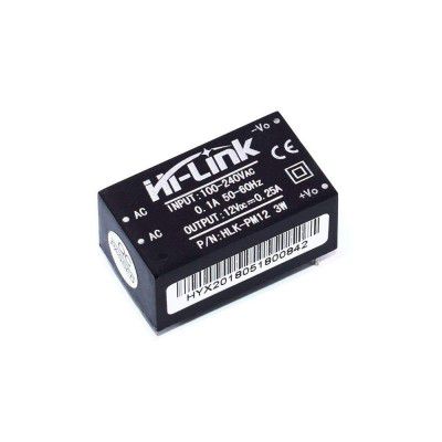 INVENTO 1Pcs HLK-PM012 AC to DC 220V to 12V 0.25A 3W Step Down PCB Mount Power Supply Switch Power Supply Module SMPS