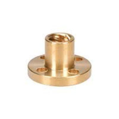INVENTO 1Pcs T8 nut Pitch 2mm Lead 8mm Brass Tr8 round Flange Single 