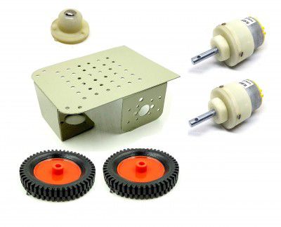 INVENTO 2 Wheel Car Kit Metal Chassis 130x105x45mm 