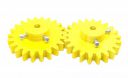 INVENTO 2pcs 3D Printed Plastic Spur Gear 22 Teeth, 60mm dia, 10mm Width, 8mm hole...
