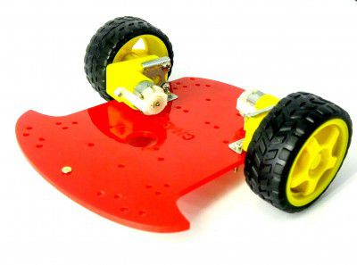 Invento 2 wheels 1 layer Smart Robot Car Chassis Kits with Battery Box BO Motor for DIY Projects