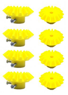 INVENTO 8pcs 3D Printed Plastic Bevel Gear 16 Teeth, 43mm dia, 10mm Width, 5mm hole