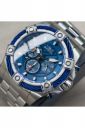 Invicta Stainless Steel Casual Chronograph Blue Dial Men Watch-25513, Silver Band...