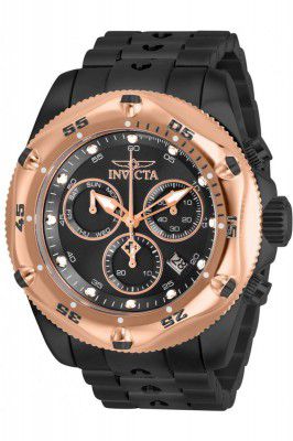 Invicta Stainless Steel Pro Diver Chronograph Black Dial Analog Watch for Men - 31613, Black Band