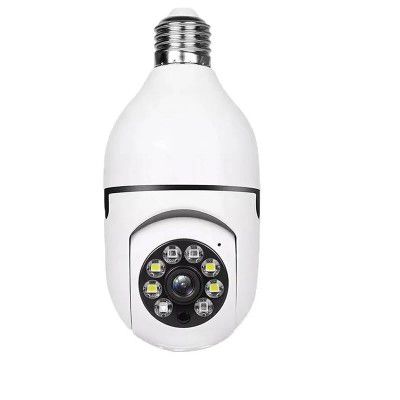 INVICTO Wi-Fi CCTV Camera E27 MODEL1080p Wireless PTZ Bulb Shape V380 Pro | Continuous Recording with Motion Sensor LED Lights