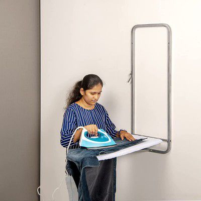 INVISIBLE BED Wall Mounted Ironing Board with Foldable Ironing Table Stand (37cm x 79.6cm x 100cm)