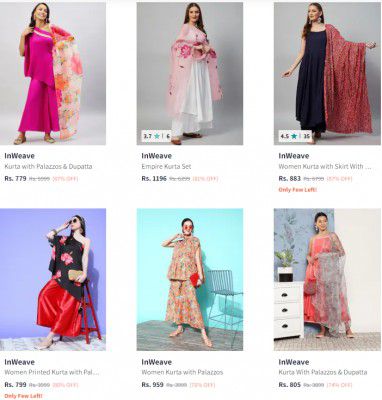 Inweave Kurtas Sets Upto 89% off