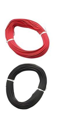 IOLAREYES combo of (10m red and 10m black) electric wire Model Building Tools for Science Projects Working Models, DIY Science Experiment Kit