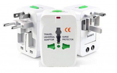 Ionix Plastic with Brass Universal International Power Plugs Without USB Travel Adapter Combos