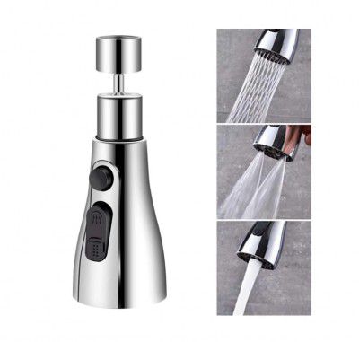 Ionix Tap Extension for Kitchen Sink, Kitchen Tap Extender, Sink Tap Extension for Kitchen, Kitchen Faucets for Sink with 3 Spray Mode, 360° Rotation Flexible Water Saver Nozzle (Stainless Steel)