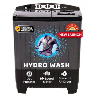 Ionstar 7 Kg Semi Automatic Washing Machine - 5 Star Rated - Top Load - 1500 RPM (STAR70-AQUA-G)