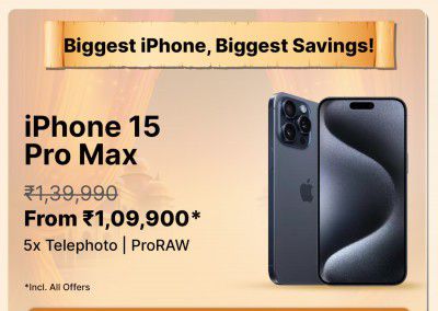Big Billion Days Special: iPhone 15 pro max to be priced at ₹109900	