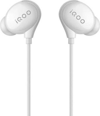 IQOO 1910 Premium Earphones(L-Shaped Plug) Wired Gaming  (White, In the Ear)