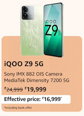 iQOO Z9 5G @ ₹16,999 during Prime Day Sale