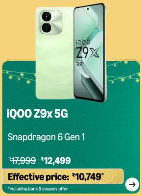 iQOO Z9x 5G @ ₹11,999 during Prime Day Sale