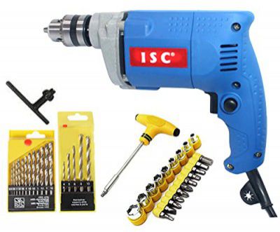 ISC Combo T-Bar Powerful Electric Drill Machine 10mm - 2600 RPM, 350W 220V- 50Hz-