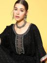 Ishin Floral Viscose Rayon Kaftan Kurta Set...