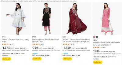 ishin Women's Clothing at Minimum 80% Off
