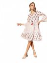 ishin Women's Cotton & Printed A-Line Mini Dress...