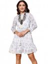 ishin Women's Mini Cotton Blend Embellished A-Line Tiered Dress...