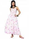 ishin Women's Pink Floral Smocked Dress...