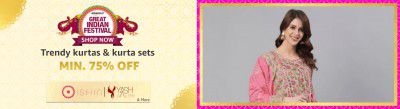 Ishin, Yash Gallery Women's Clothing Min 75% Off + extra 5%