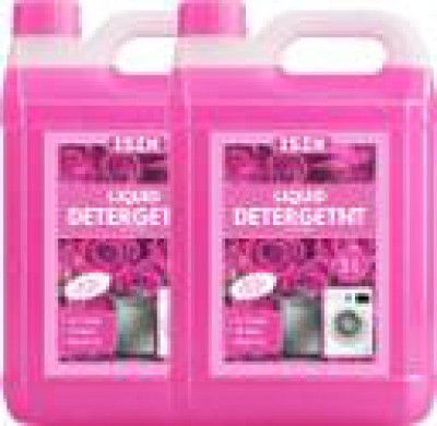 ISZK Liquid Detergent 10L Ultra Wash | Front Load & Top Load Machine | Rose Liquid Detergent (2 x 5000 ml)