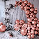 ITAF 50 Pcs Rose Gold Metallic Chrome Balloons with Shiny Surface For Birthdays/Anniversary/Engagement/Baby Shower/bachelorette Party Decorations...