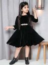 ITC Fashion Girls Party Dress (Black, 3/4 Sleeve)...