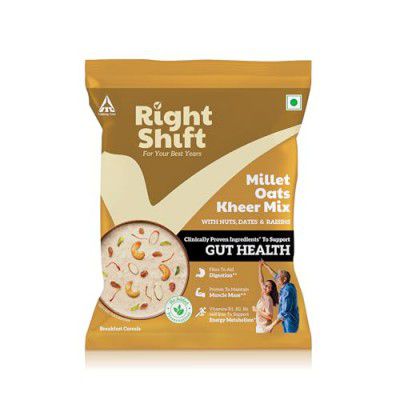 ITC Right Shift Millet Oats Kheer, 40g | Rolled Oats, Dry Fruits, Seeds | High Protein, Jaggery Kheer | No Preservatives | No Refined Sugar, Sugar Free Sweets | Kheer with a Twist | Indian Sweets