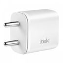Itek 20W Type A & Type C 2-Port Fast Charger (Short-Circuit Protection, White)...