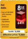 Itel A60s @ ₹5,669/- During Big Billion Days Sale...