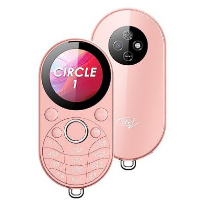 Itel Circle 1 Unique Design with Round Screen Mobile Phone,500mAh Battery and 1.32-inch Display BT Call| Rose Gold