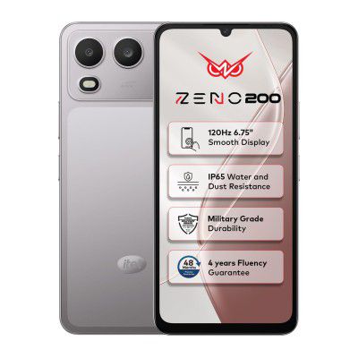 Itel Zeno 200 (Meteor Titanium, 4 GB RAM, 128 GB Storage) 