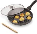 iVBOX MAX-PRO Appam Pan Heavy-Weight Non-Stick appe Paniyarakkal Maker With Glass Lid with Lid 1 L capacity 24 cm diameter  (Aluminium, Non-stick)...