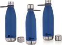 iVBOX Sporto-750ml Unbreakable Stainless Steel Water Bottle for Fridge, Home/Office 750 ml Bottle  (Pack of 3, Blue, Steel)...