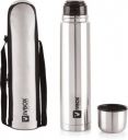 iVBOX Twistor-AE Thermos Steel Flip Lid Flask Hot & Cold With Cover Pouch 1000 ml Flask (Pack of 1, Silver, Steel)...