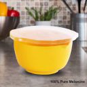Iveo 100% Pure Melamine Mixing Bowl with Lid Set 750 ml Yellow...