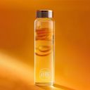 Iveo Borosilicate Glass Bottle, Aqua Zen | Water bottle for fridge - 600 ml | Extreme Temperature Resistant | for Hot and Cold Water, Milk, Lassi, Juice, Detox Mix | Leak Proof |  Gold...