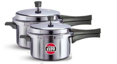 Iveo Toughmade Aluminium Outer Lid Non Induction Pressure cooker combo of 2ltr + 3ltrs With 2 Year warranty