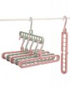 Ivn Creations® Set of 2 Pcs Anti-Skid Plastic 360 Degree Swivel Hook, 9-Holes Magic Wardrobe Space Saver Folding Hangers/Closet Organiser...