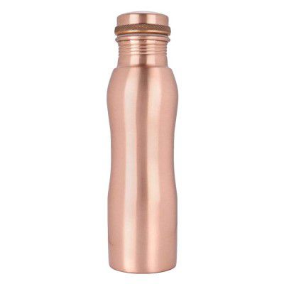 IVY by HomeStop Mahogany Curved Bottle with Cover (Copper_Free Size)