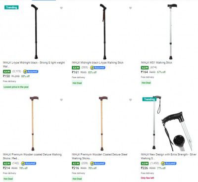 Iwalk Walking Sticks Starts ₹150 | Upto 85% Off