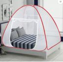 IWS Polyester Adults Washable King Size Double Bed Mosquito Net | Foldable, Lightweight and Stylish Machhardani Tent Mosquito Net  (Red, Tent)...