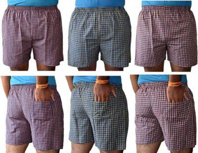 IXORA Pack of 3 MENS BOXER Checkered Men Boxer