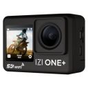 IZI ONE Plus 5K 48MP Action Camera - 6-Axis Gyro Stabilization, 110ft Waterproof, Vlogging, 170° FOV, WiFi, Dual Touch Screen Video Camera, 2X 1350mAh Batteries, Fast C-Type Charge HQ External Mic...