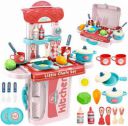 J K INTERNATIONAL 3 in 1 Kitchen Suitcase for Kids Mini Kitchen Play Set Portable Cooking Suitcase Toys Mini Kitchen Play Set for Kids Girls...