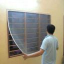 J & R 120 GSM PVC Window Mosquito NET ( MACHERDANI) for Windows ( Grey ) (4*5 FT, Grey)...